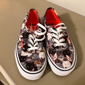 Vans X ASPCA cat print shoes